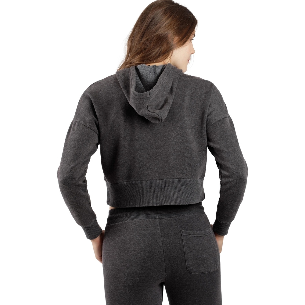 NWT 90 Degree by Reflex Women's Char Crop Hooded Sweatshirt - Picture 3 of 10